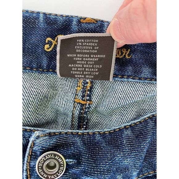 Ann Taylor Jeans Modern Fit Lindsay Waist Blue Capri - Size 10 (32 inches) - Picture 7 of 8